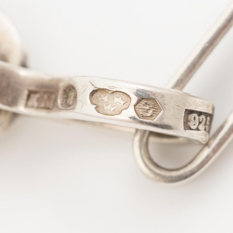 Karl-Ingemar Johansson, collier och armband, silver,