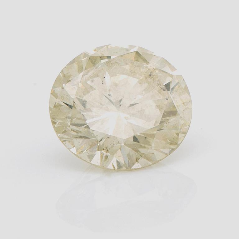 BRILJANT, lös sten, ca 2,5 ct, ca ca M-N, P1.