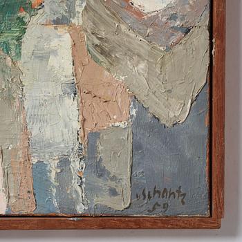 Philip von Schantz, oil on canvas. Signed and dated -59.