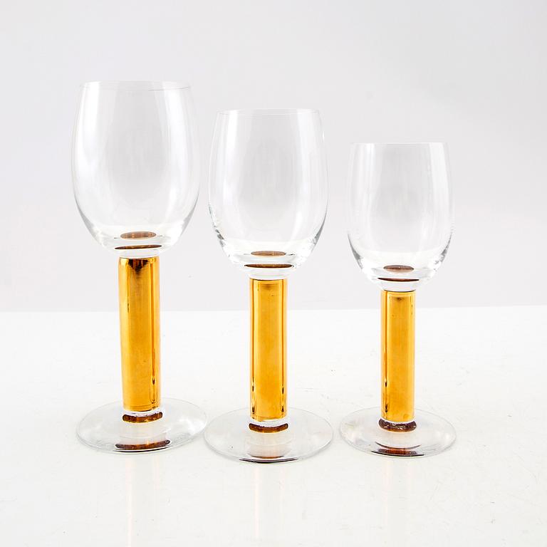 Gunnar Cyrén, 22-piece "Nobel" glass set, Orrefors.