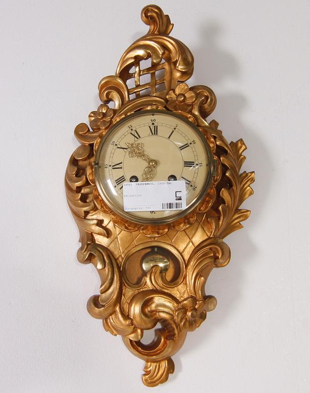 VÄGGPENDYL, rokokostil. 1900-tal.