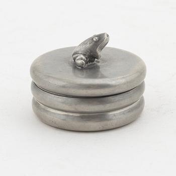 Estrid Ericson, probably, a pewter box, Firma Svenskt Tenn, Stockholm 1932, model 433.