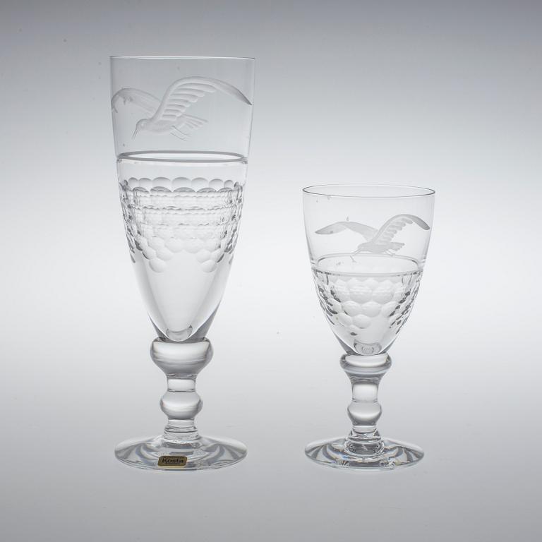 SERVISGLAS, 8 stycken, Kosta.