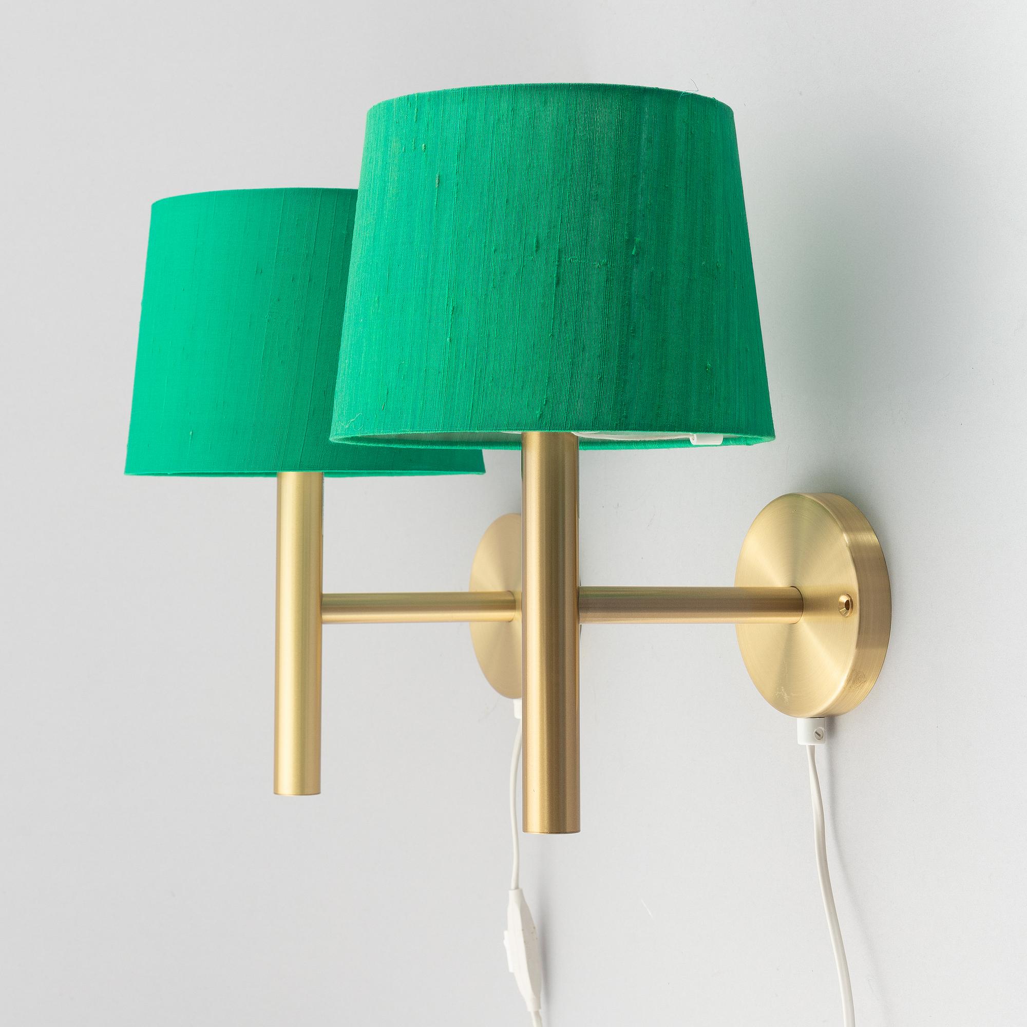 Uno & Östen Kristiansson, wall lamps, a pair, Luxus.