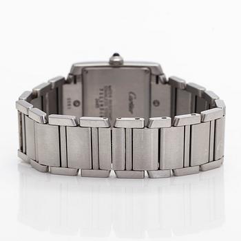 Cartier, Tank, Francaise, rannekello, 30 x 25 mm.