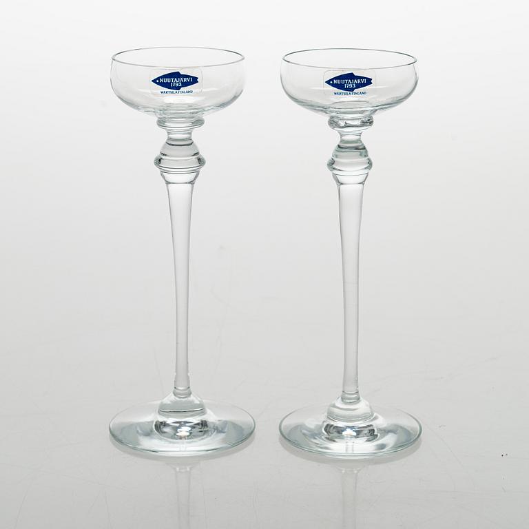 Likörglas, 12 st, Nuutajärvi, Notsjö 1900-talets slut.