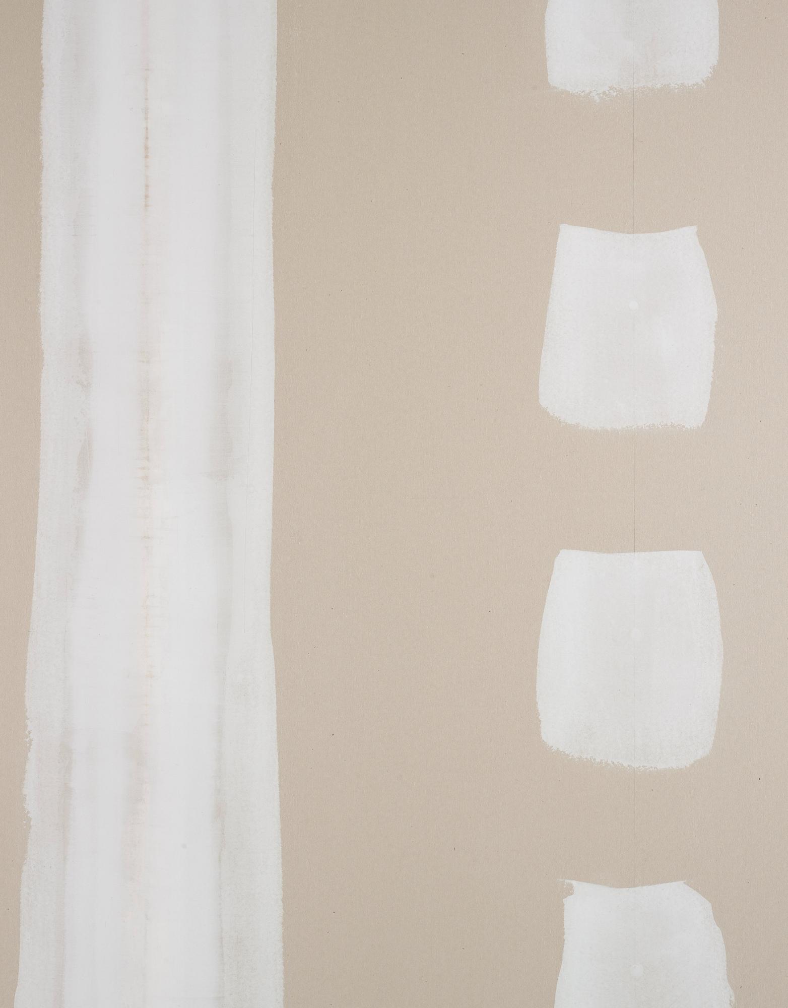 Clay Ketter, "White over grey wall painting".