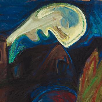 CO Hultén, gouache on panel, signed and executed 1940.