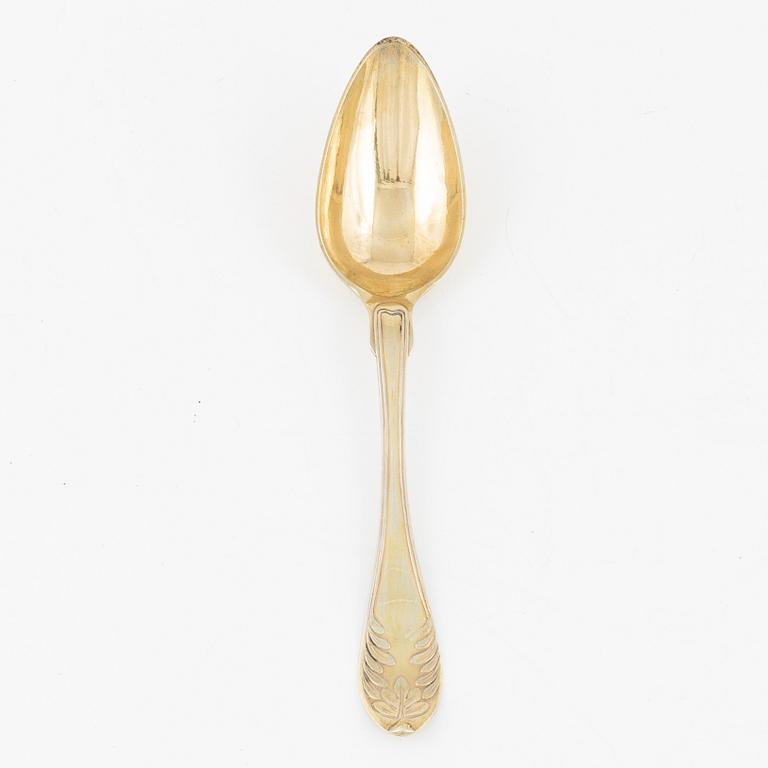 A silvert-gilt spoon, mark of Carl Tengstedt, Gothenburg 1834.