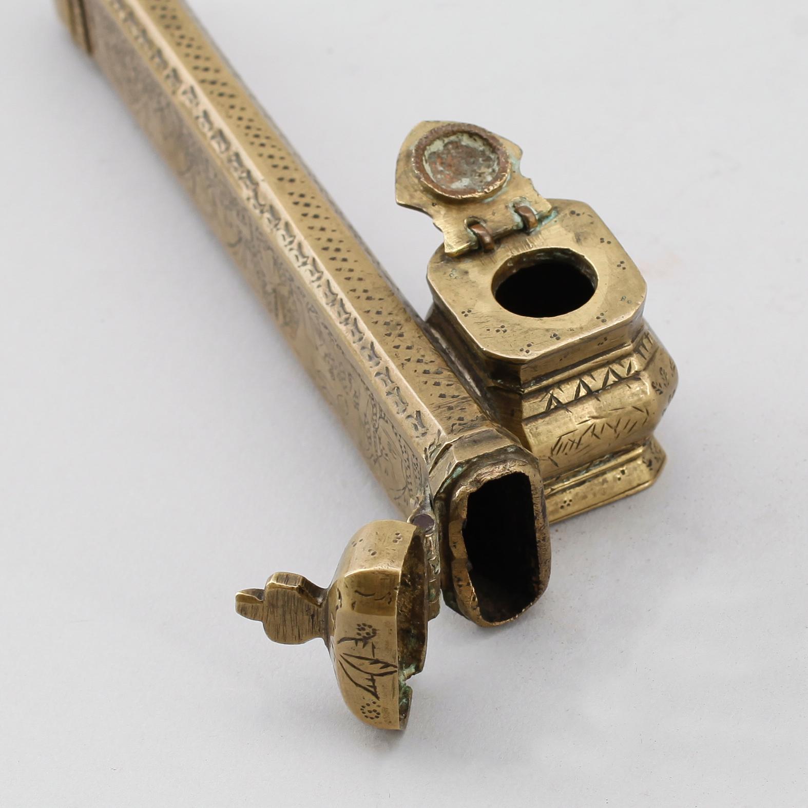 PENNSKRIN, mässing, orientalisk, 1700-/1800-tal.