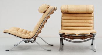 A pair of Arne Norell 'Ari' easy chairs, Norell, Sweden.