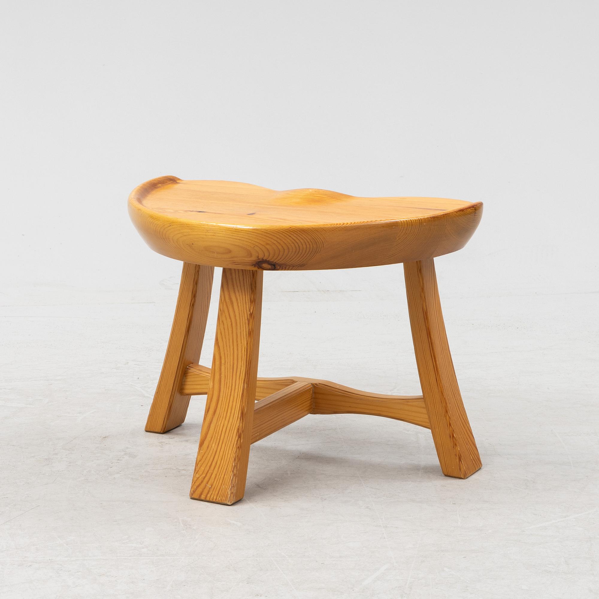 Hilding Andersson, a pinewood stool, 1982.