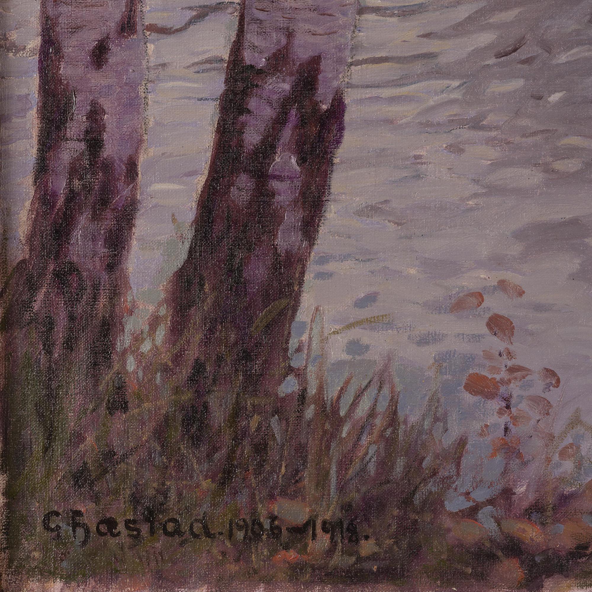 Gustaf Fjæstad, "Skvalpigt vatten i en vik" ("Moving water in a bay").