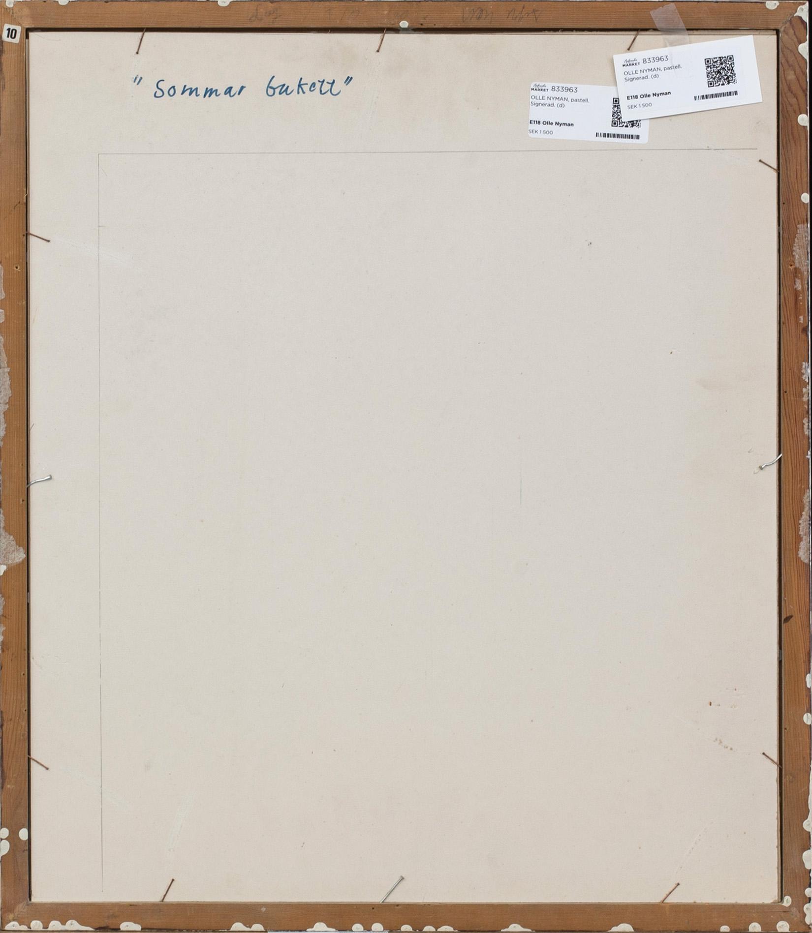 OLLE NYMAN, pastell. Signerad.