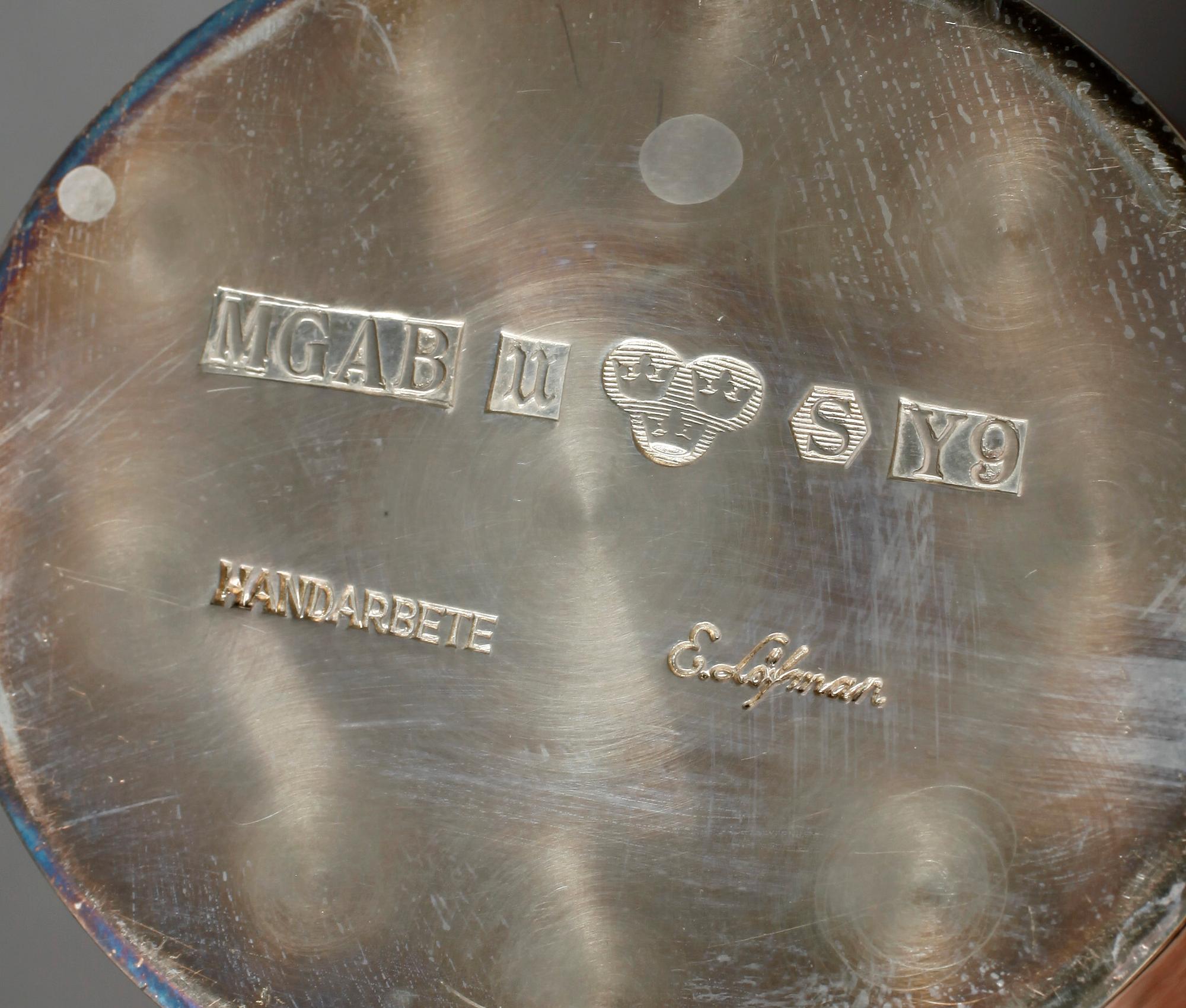 VAS, sterling silver, MGAB, Löfman, Uppsala 1973. Vikt ca 366 gram.