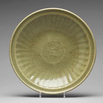 A celadon glazed dish, Ming dynasty (1368-1644).