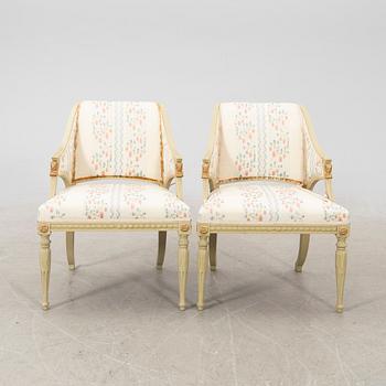 Pair of Armchairs, Sengustvian Style, Early 20th Century.