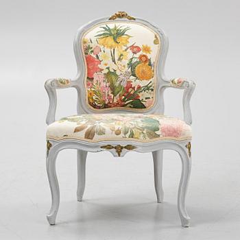 Karmstol, rokokostil, 1800-tal.