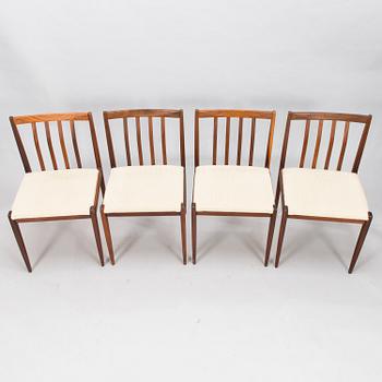 Four chairs from 1950's in teak.