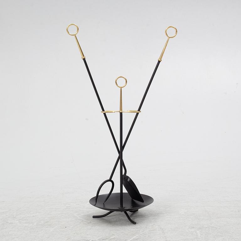 Gunnar Ander,  brasutensilier/brasset, 3 delar, Ystad Metall, 1900-tales andra hälft.