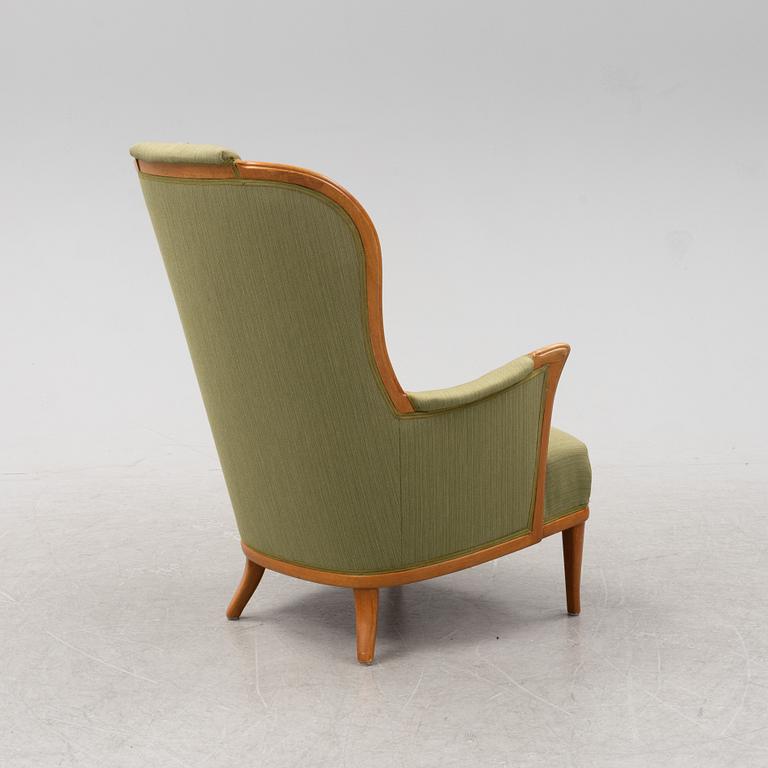 Carl Malmsten, a 'Vår Fru' lounge chair from Bodafors, Sweden, 1960's.