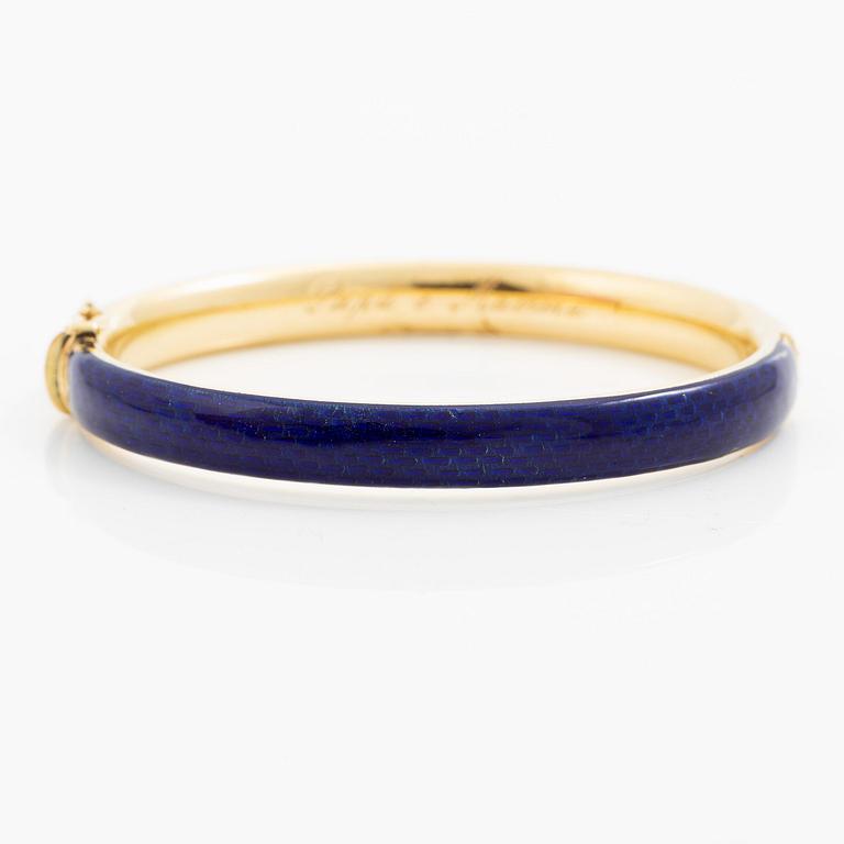 A bracelet 18K gold and enamel.