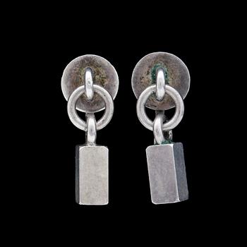 Wiwen Nilsson · ÖRHÄNGEN, ett par, silver. Wiven Nilsson, Lund, 1930-tal.