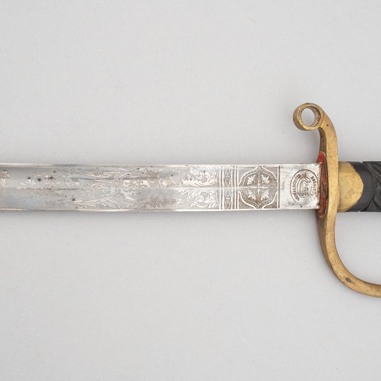 Saber Russian, m/1881 for officer, with scabbard.