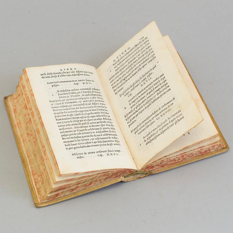 A BOOK, Eusebios av Caesarea:
L’Historia ecclesiastica d’Eusebio Cesariense, tradotta dal latino.