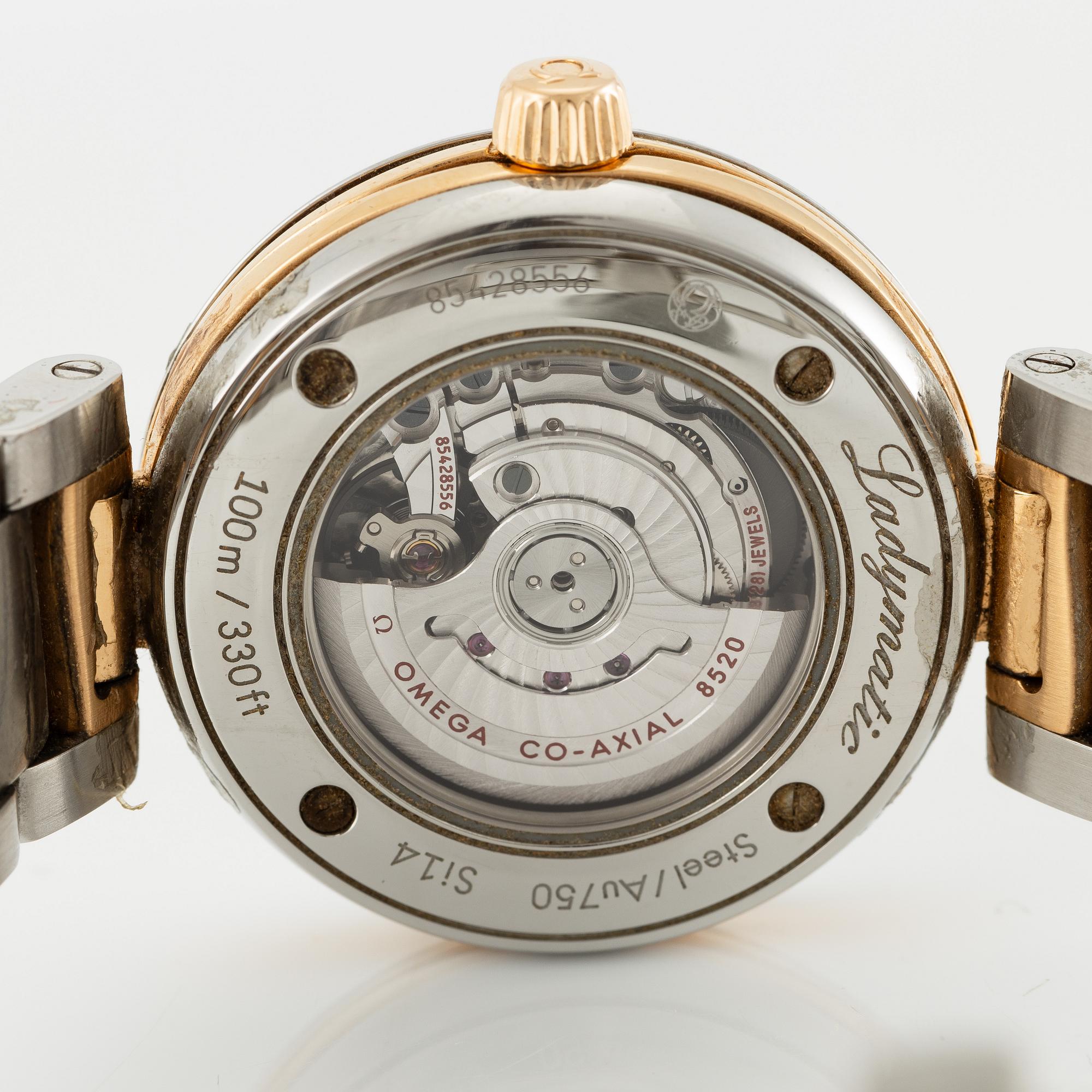 Omega, De Ville, Ladymatic, Co-Axial, "Diamond Dial", wristwatch, 34 mm.