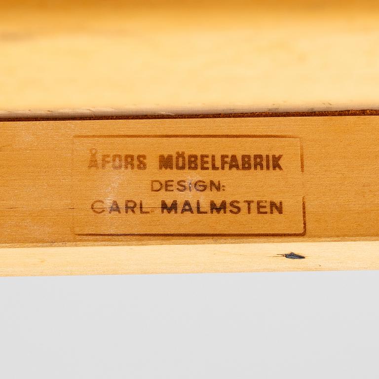 Carl Malmsten, Armchairs, 6 pieces, “Ambassadör”, Åfors Möbelfabrik, late 20th century.