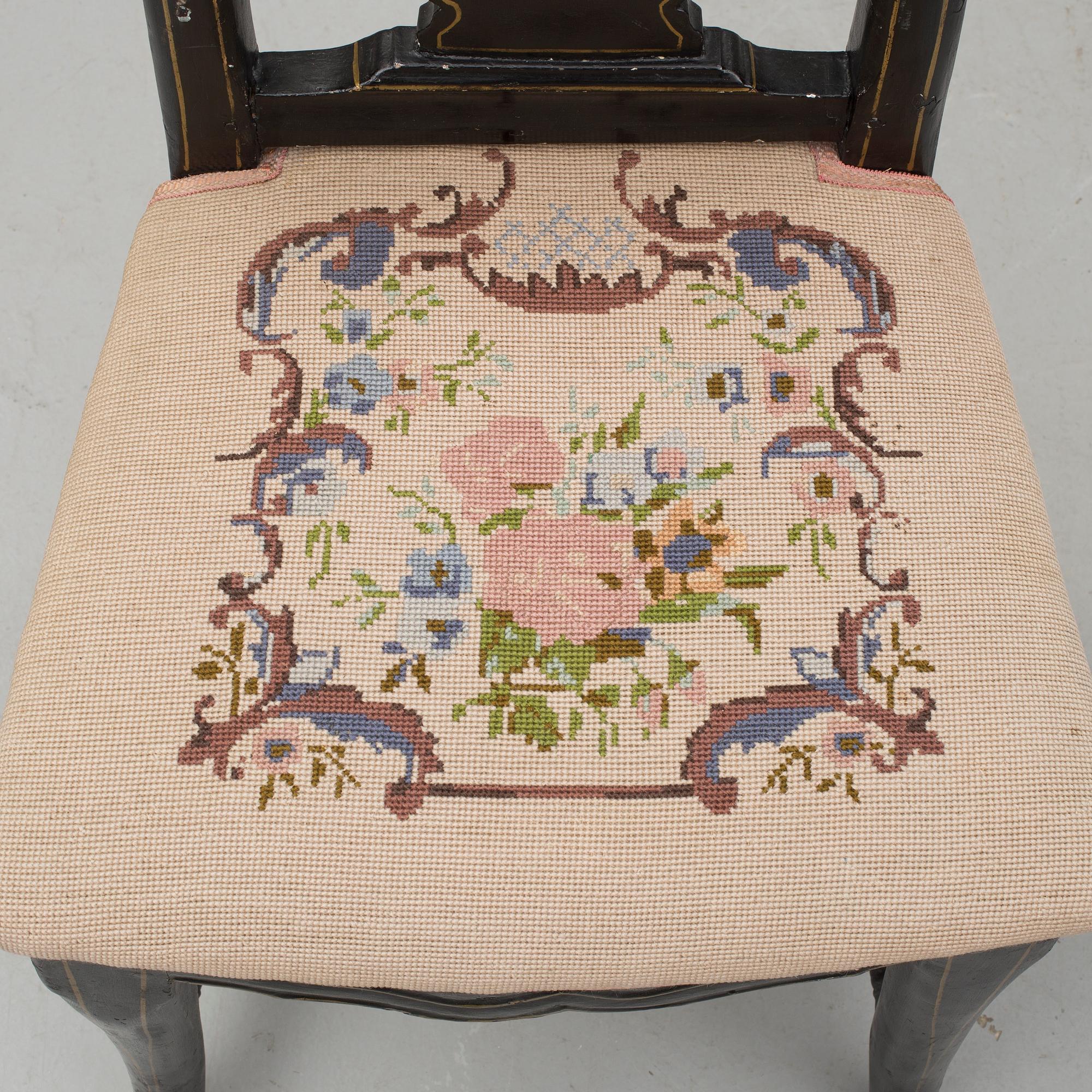STOLAR, ett par, barockstil, 1800-tal.