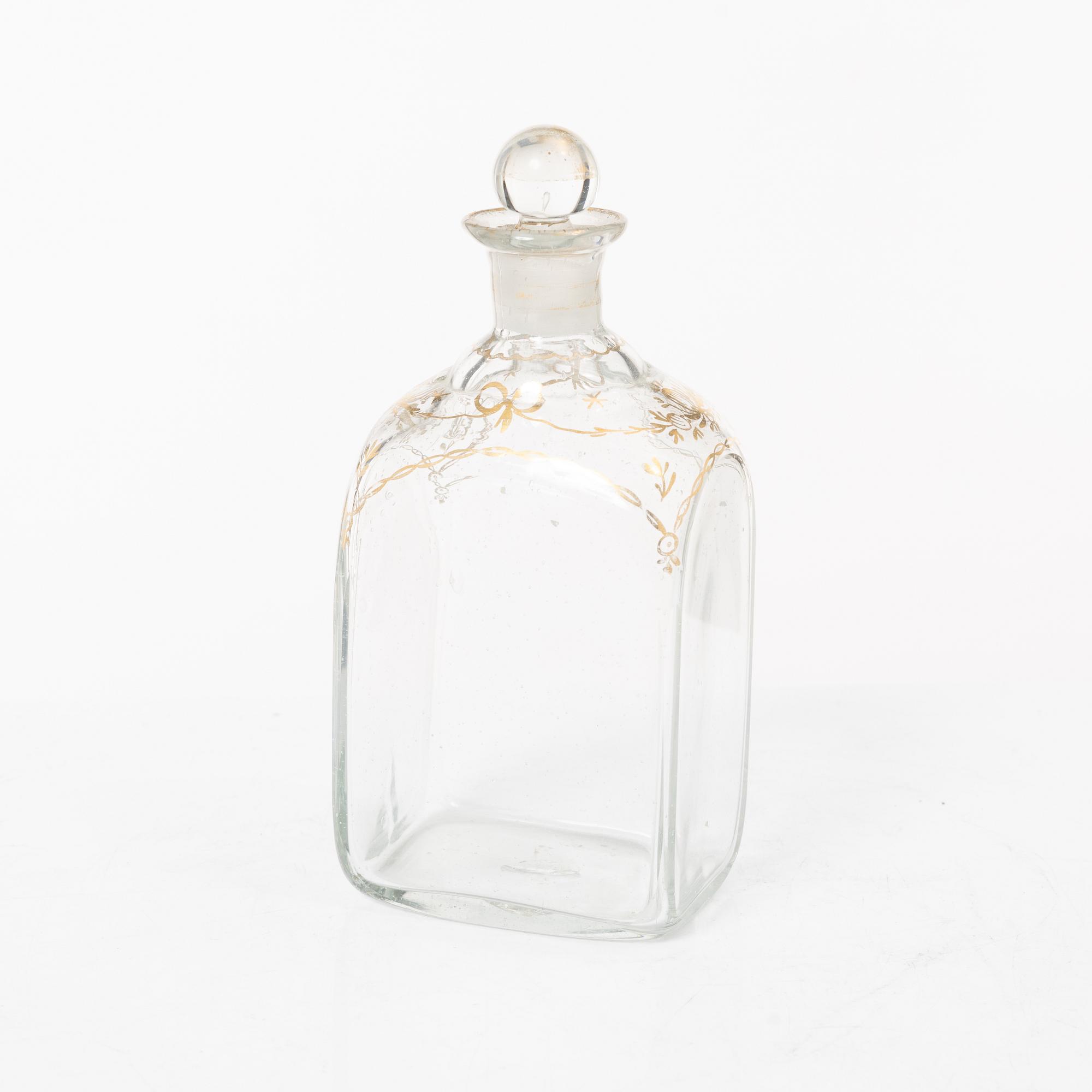 Six glass items, 18th-19th Century.