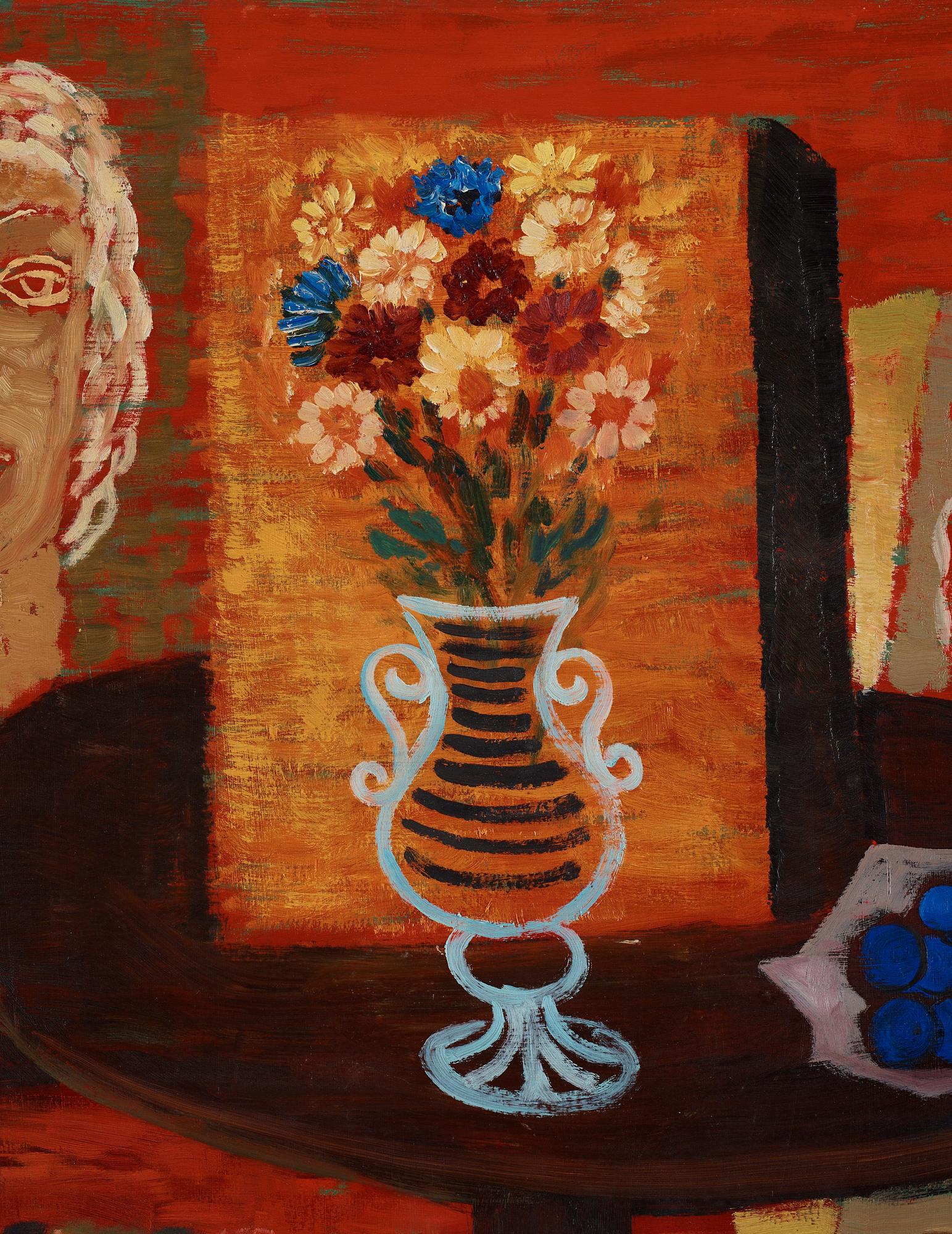 Esaias Thorén, Stilleben med blomster i vas.