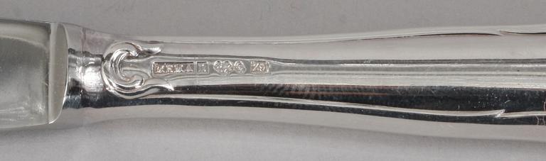 SMÖRGÅSBESTICK, 14 st, silver, Mema 1970-tal.