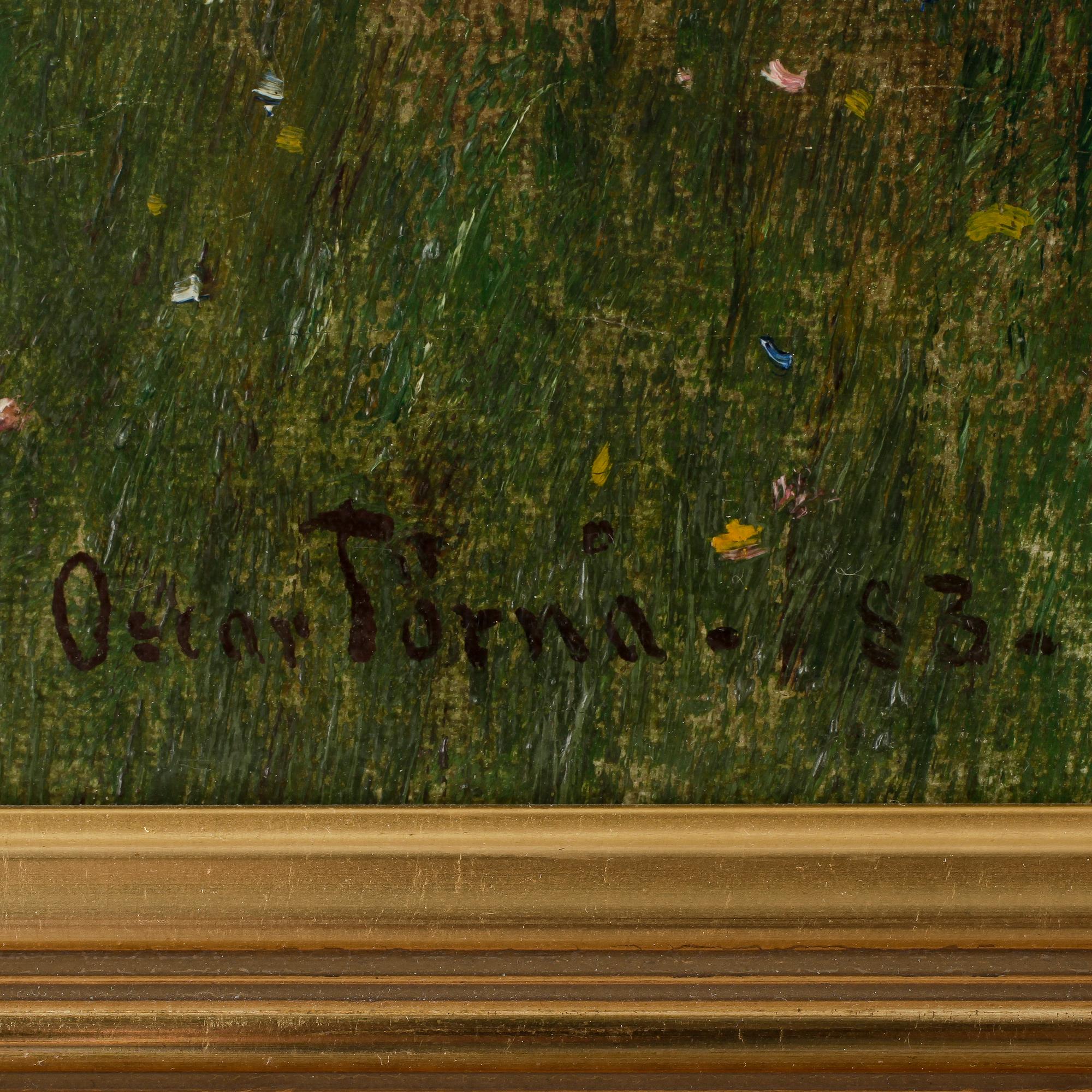 OSCAR TÖRNÅ, olja på duk, signerad, daterad.