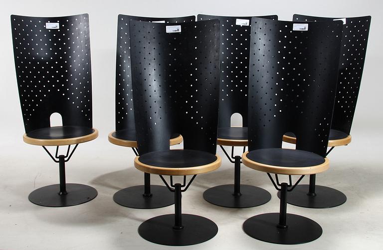 STOLAR, 6 st, "Hövding", Blå station design Börge Lindau.