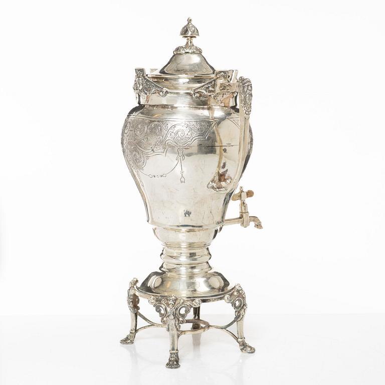 Tekök, silver, rokokostil, 1900-tal.