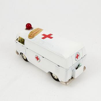 BANDAI, "Volkswagen Ambulance" samt "Volkswagen Pickup", Japan, 1960-tal.