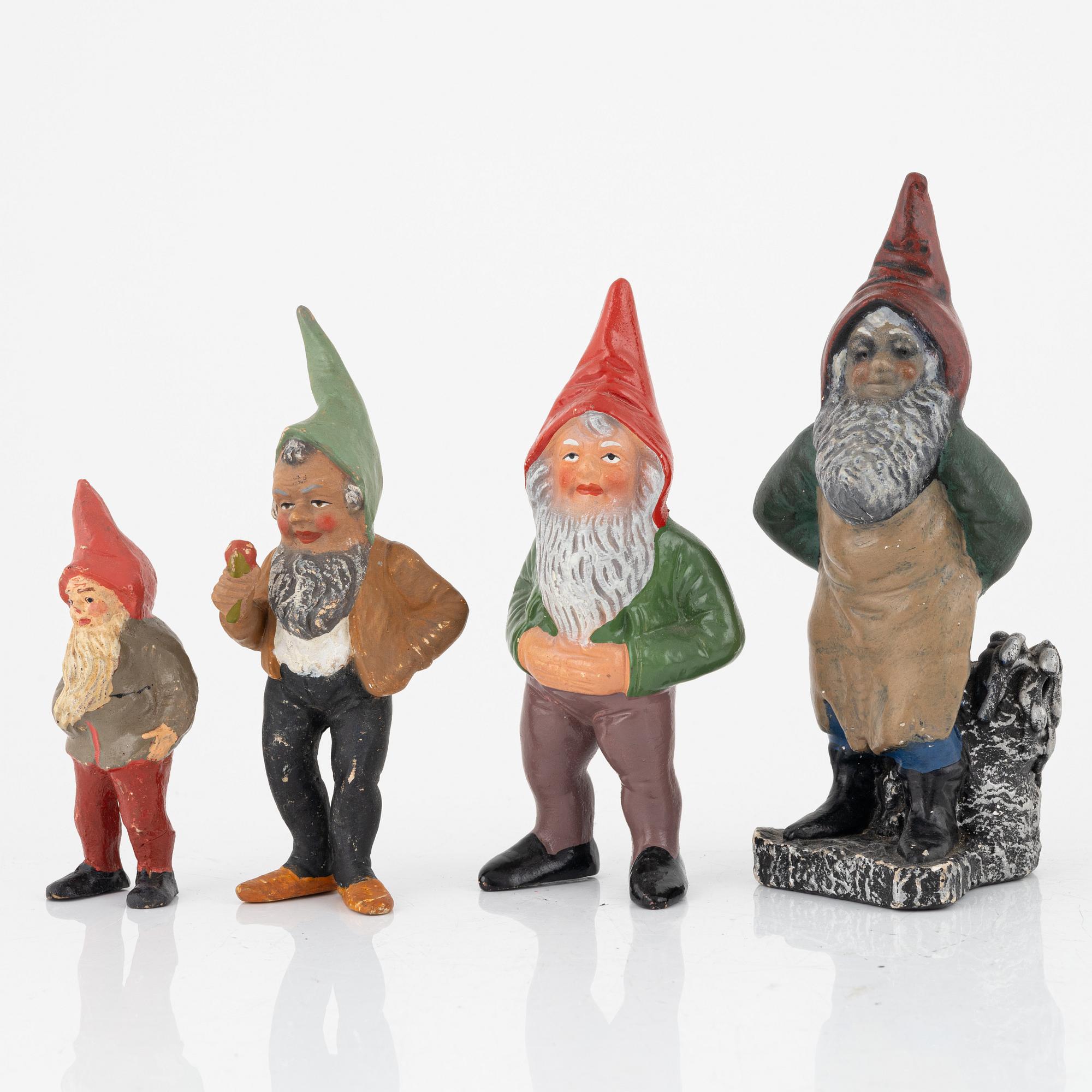 A group of fifteen gnomes, first half of the 20th Century.