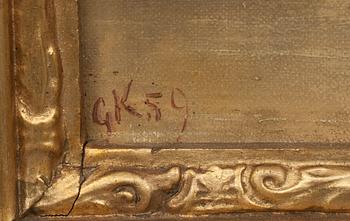 GUSTAF KINNMANSON, olja på duk, signerad.