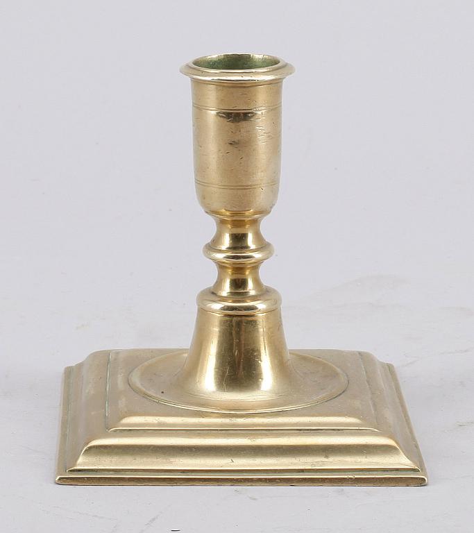 LJUSSTAKE, mässing, 1700-tal.