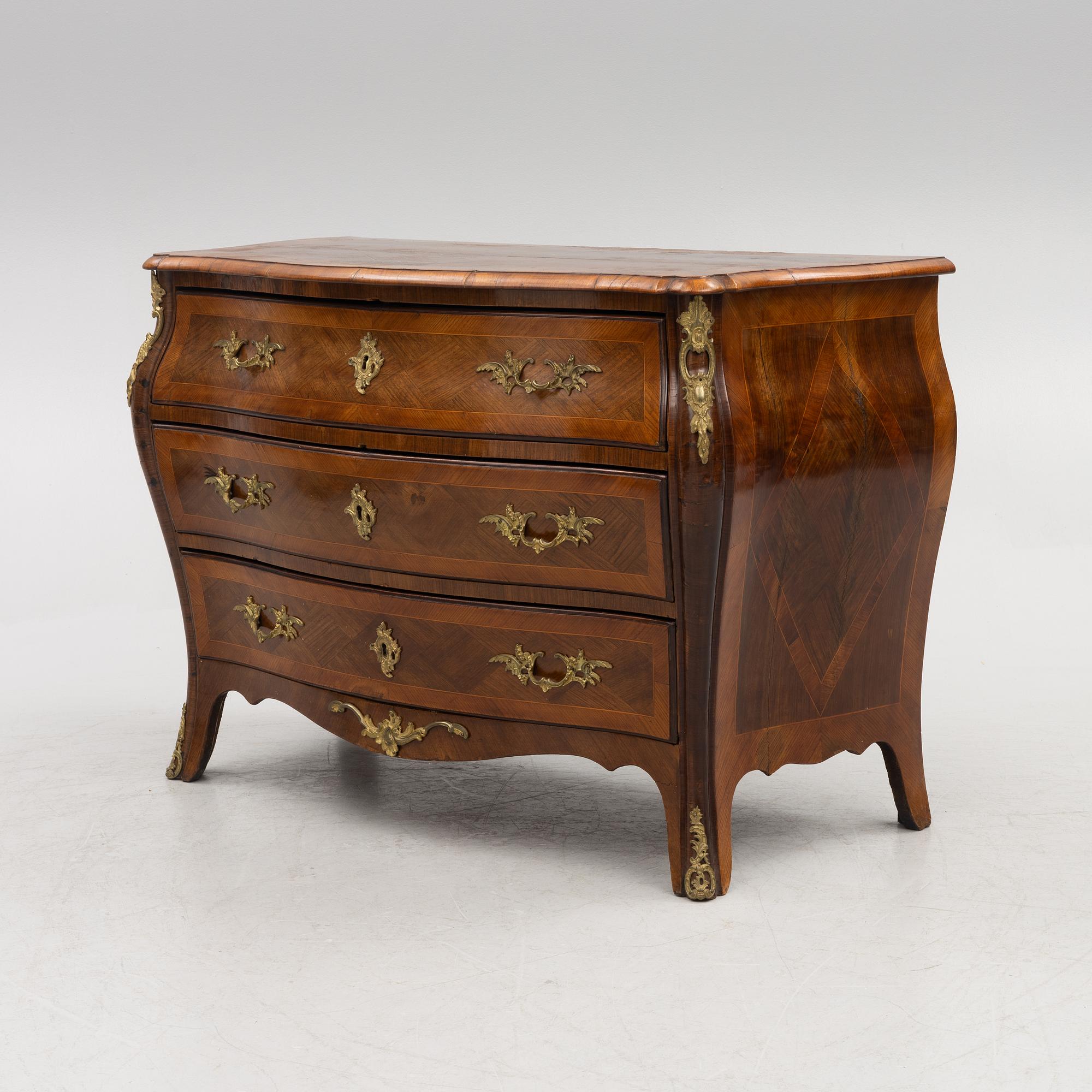 A Rococo chest of drawers, second half of the 18th century.