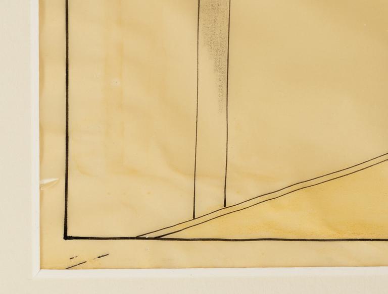 Sten Eklund, tusch ock krita, signerad och daterad 1968.