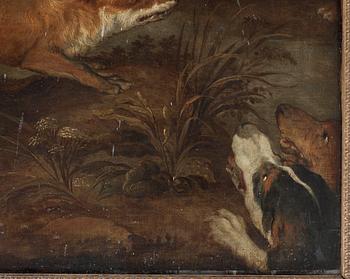 Paul de Vos Attributed to, Dogs attacking foxes.