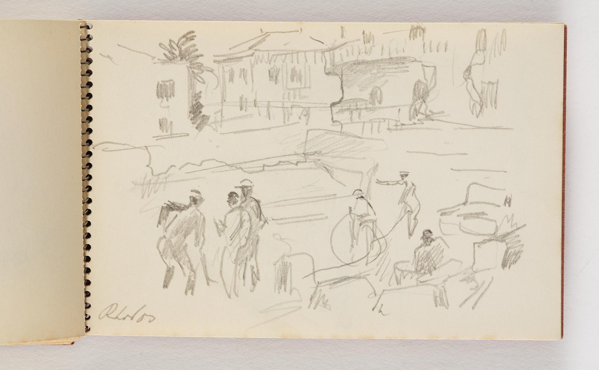 Lotte Laserstein, 10 små skissblock med teckningar.