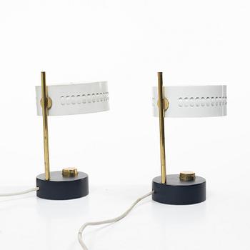 A påair of table lamps, probably France, 1950s.