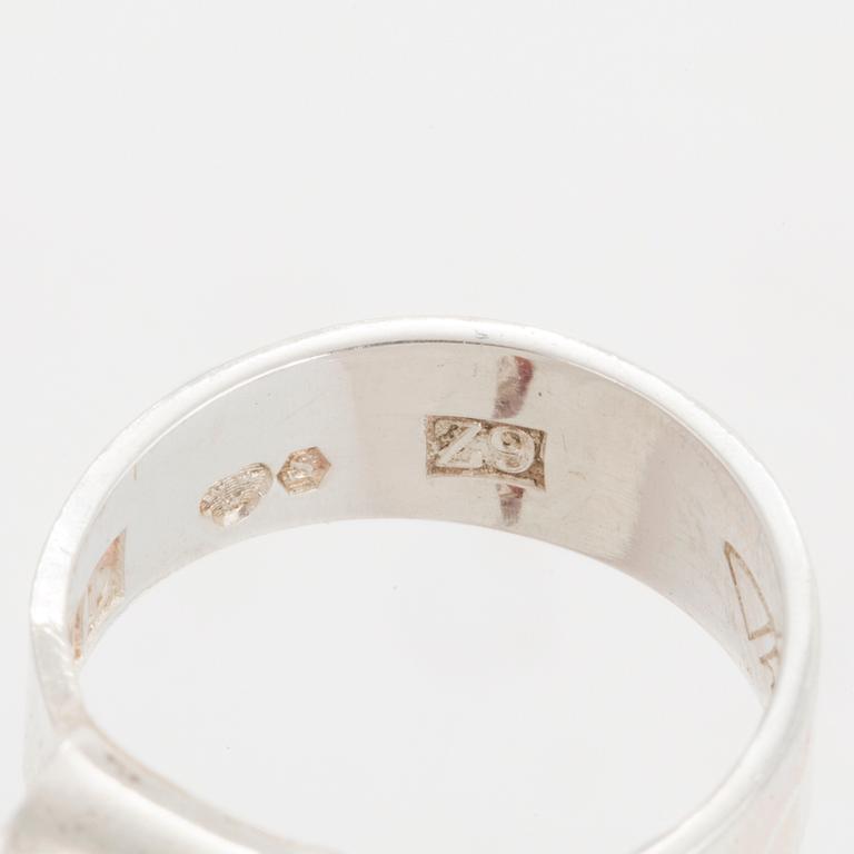 THERESIA HVORSLEV, a silver ring from Lidköping, 1974.
