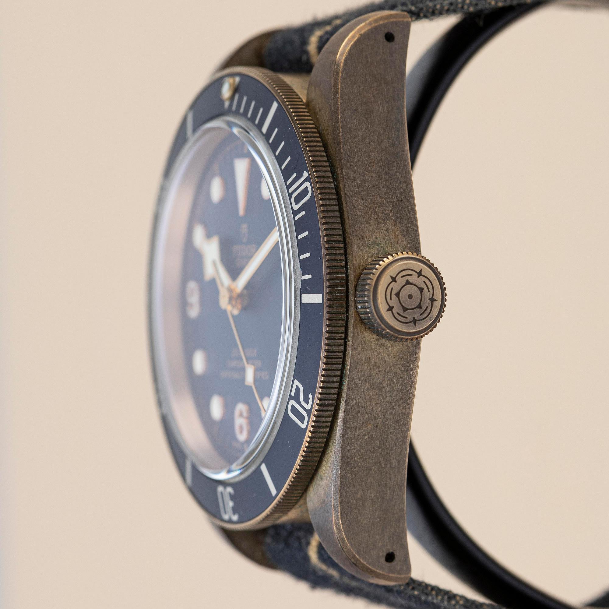 Tudor, Heritage, Black Bay, Bronze, "Bucherer Blue", ca 2021.