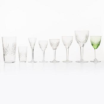 an 81-piece glass service, model 'Helga', Kosta och Ekenäs, Sweden.